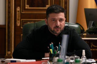 Ukrajinski predsjednik Volodymyr Zelensky govori tijekom konferencije za novinare u Kijevu
